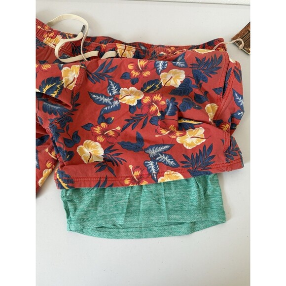 Fair‎ Harbor The Bungalow Water Repellent Swim Trunks Red Tropical Size XXL NWT - Picture 5 of 13